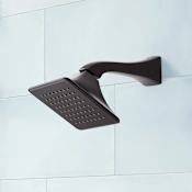 Signature Hardware Vilamonte 1.8 GPM Dual Single Function Shower Head with Shower Arm Matte Black